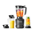 nutribullet SmartSense Blender Combo, 1400W, 64oz Pitcher, 32oz & 24oz Cups, 5-Speed, Smoothies, Ice and Frozen Fruit, Nut Milk, Soup, Gunmetal Gray, NBF50700