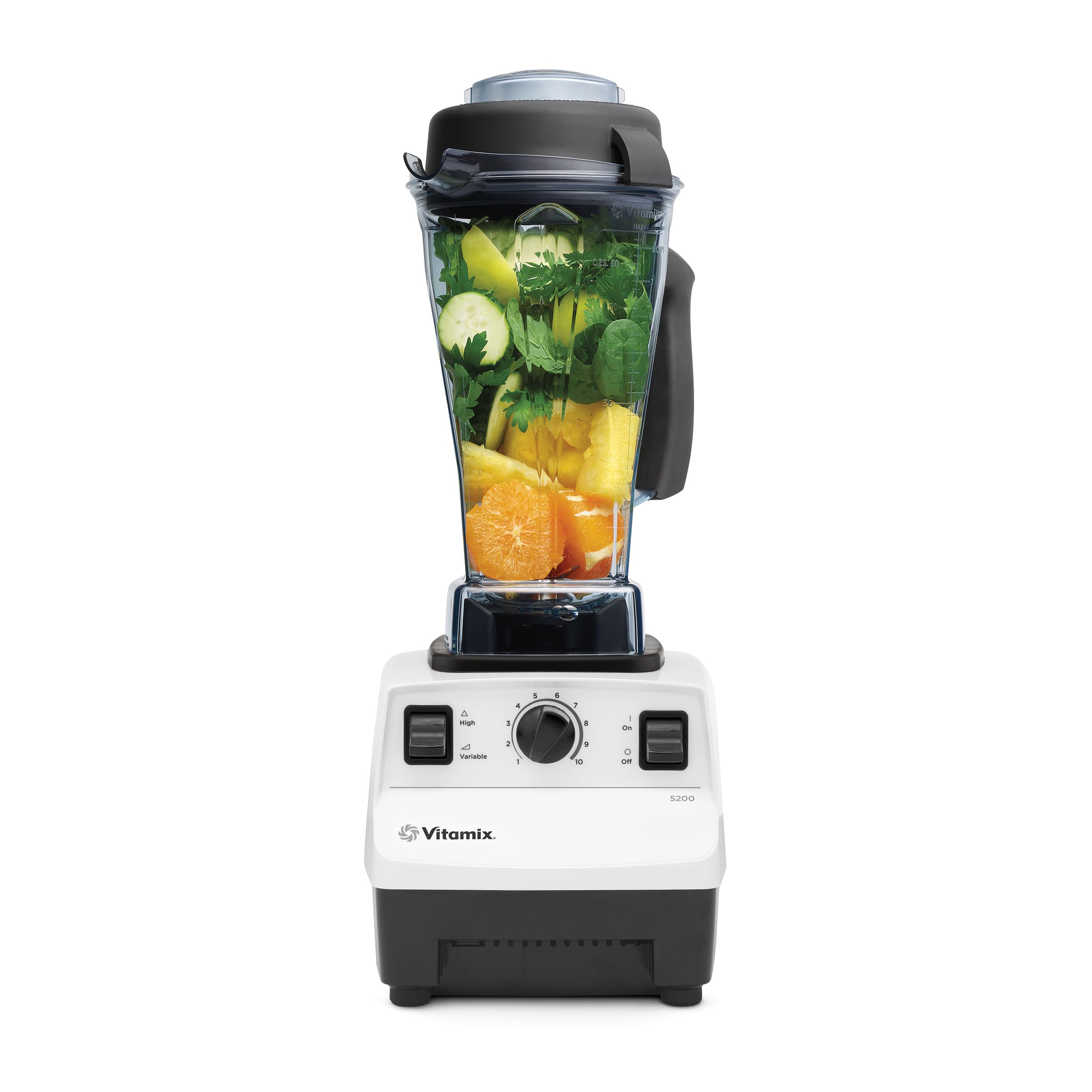 Vitamix 5200 Blender, Professional-Grade Blender for Smoothies, Soups, Ice Cream and More, Stainless-Steel Blades, Self-Cleaning Kitchen Appliance, 64 Oz Container, White