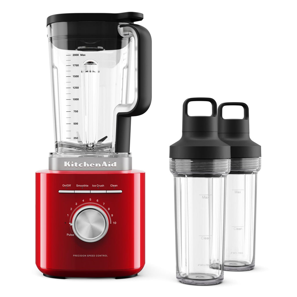 KitchenAid Pure Power Blender with 2 Personal Blending Jars, 1700 Watt Peak Power*, KSB2078, Empire Red