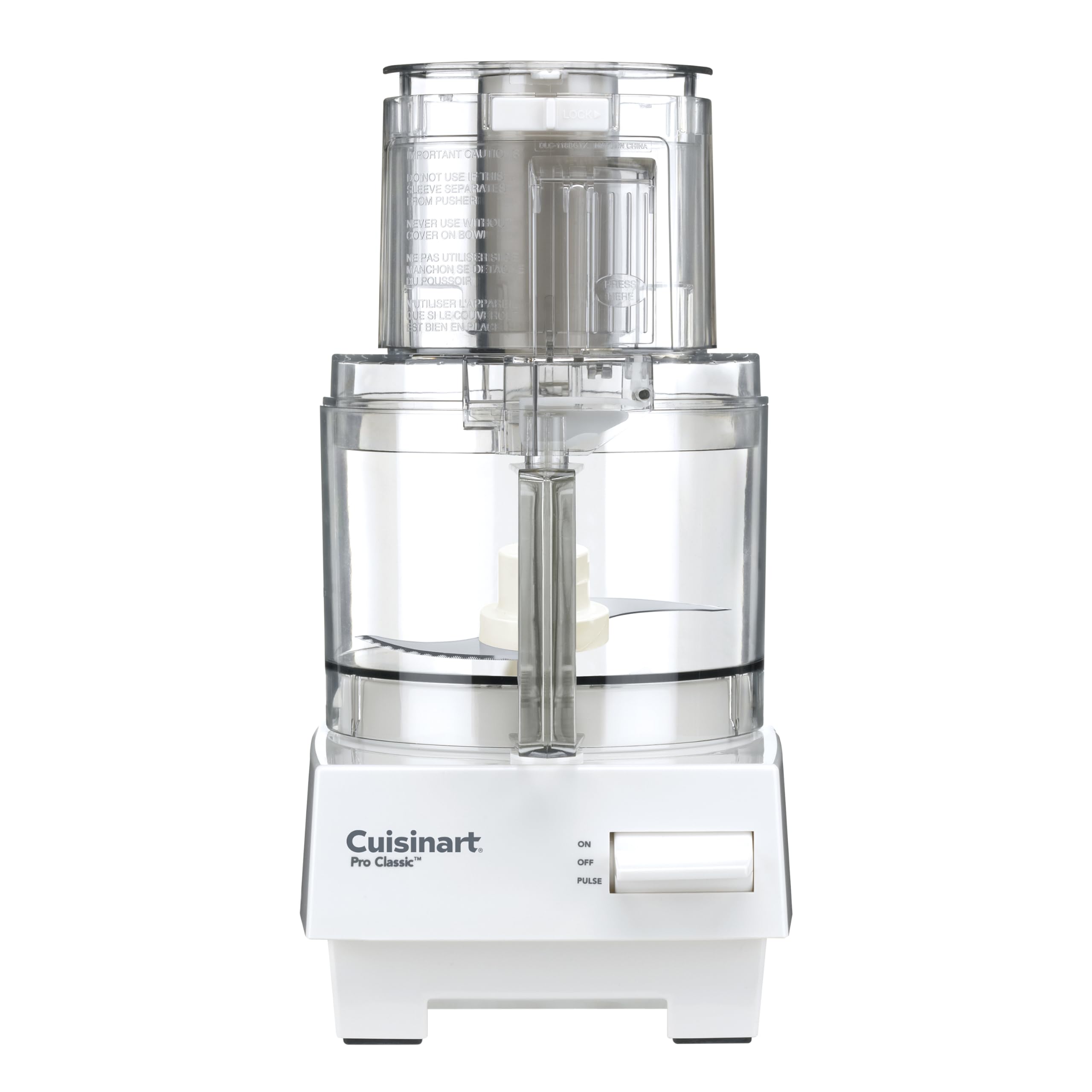 Cuisinart 7-Cup Pro Classic Food Processor, 600-Watt Motor, Vegetable Chopper & Blender for Mincing, Dicing, Shredding, Puree & Kneading Dough, DLC-10SYP1, White